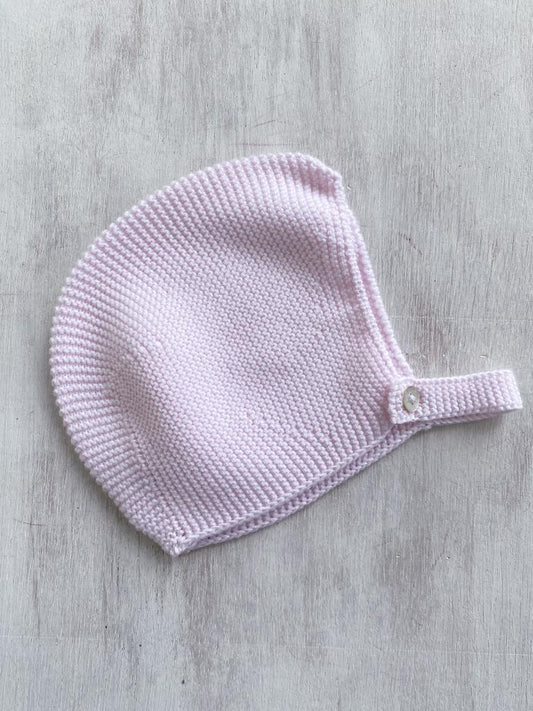 Gorro tejido rosado