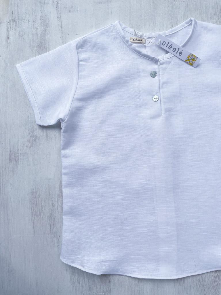 Camisa blanca de hilo